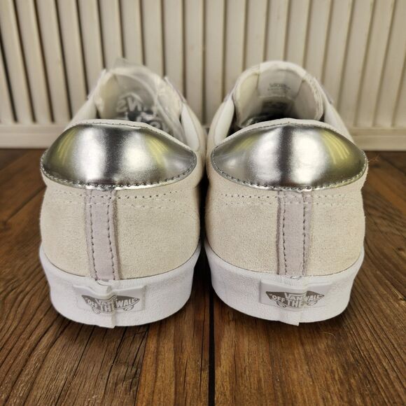 Vans Sport Low Mens Sz 11.5 High Shine Blanc De Blanc Suede Skater Sneaker Shoes main image 5